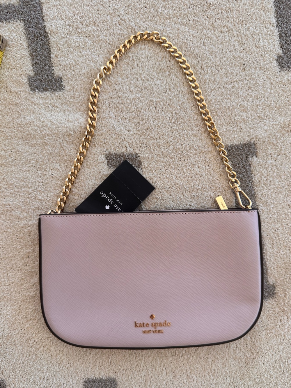 kate spade lavender  Leather Crossbody with Gold Chain